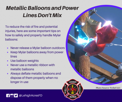 Metallic Balloons Safety Graphic